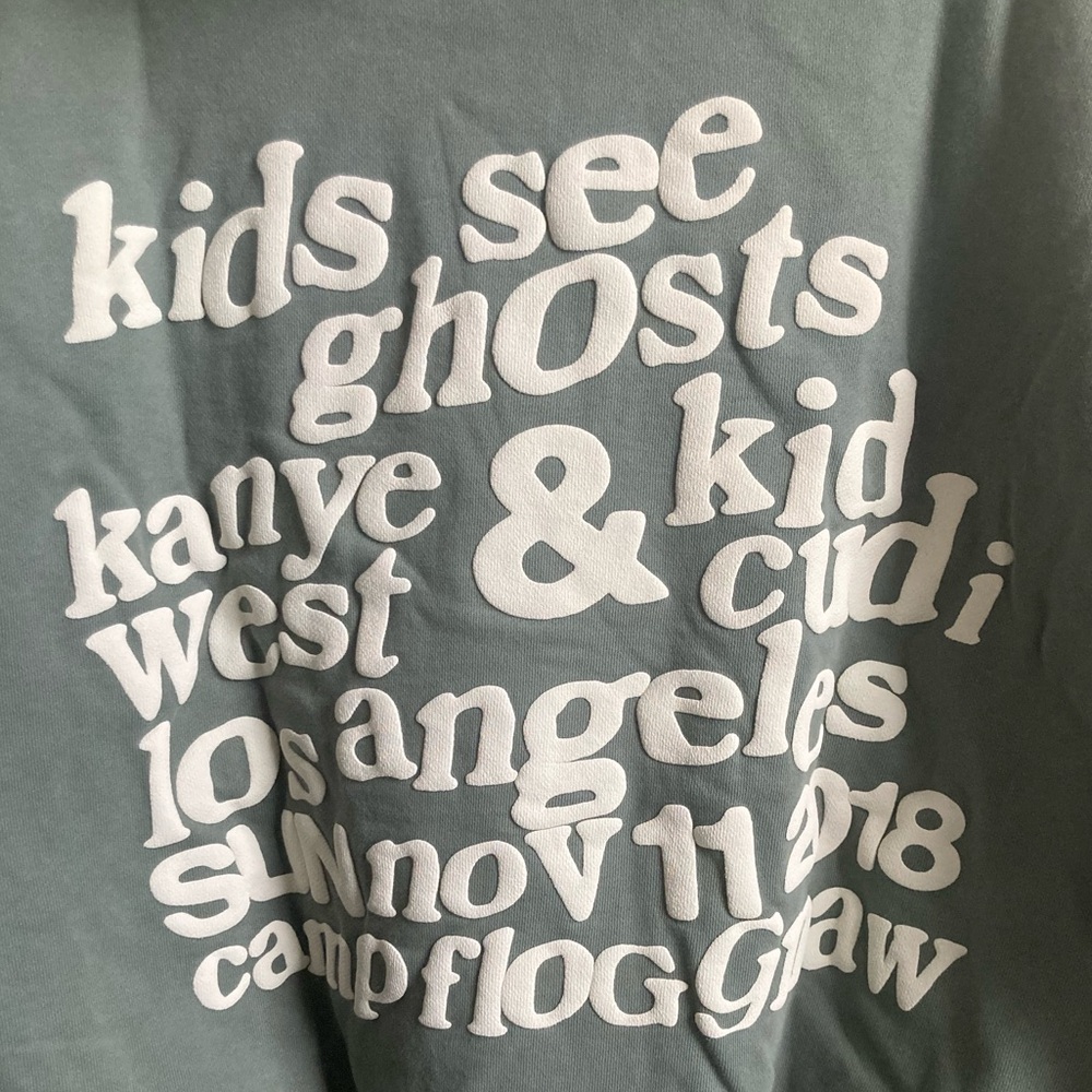 NEW! CPFM Hoodie "KIDS SEE GHOSTS" Glacier Size L Cactus Plant Flea Market RARE - Picture 3 of 5